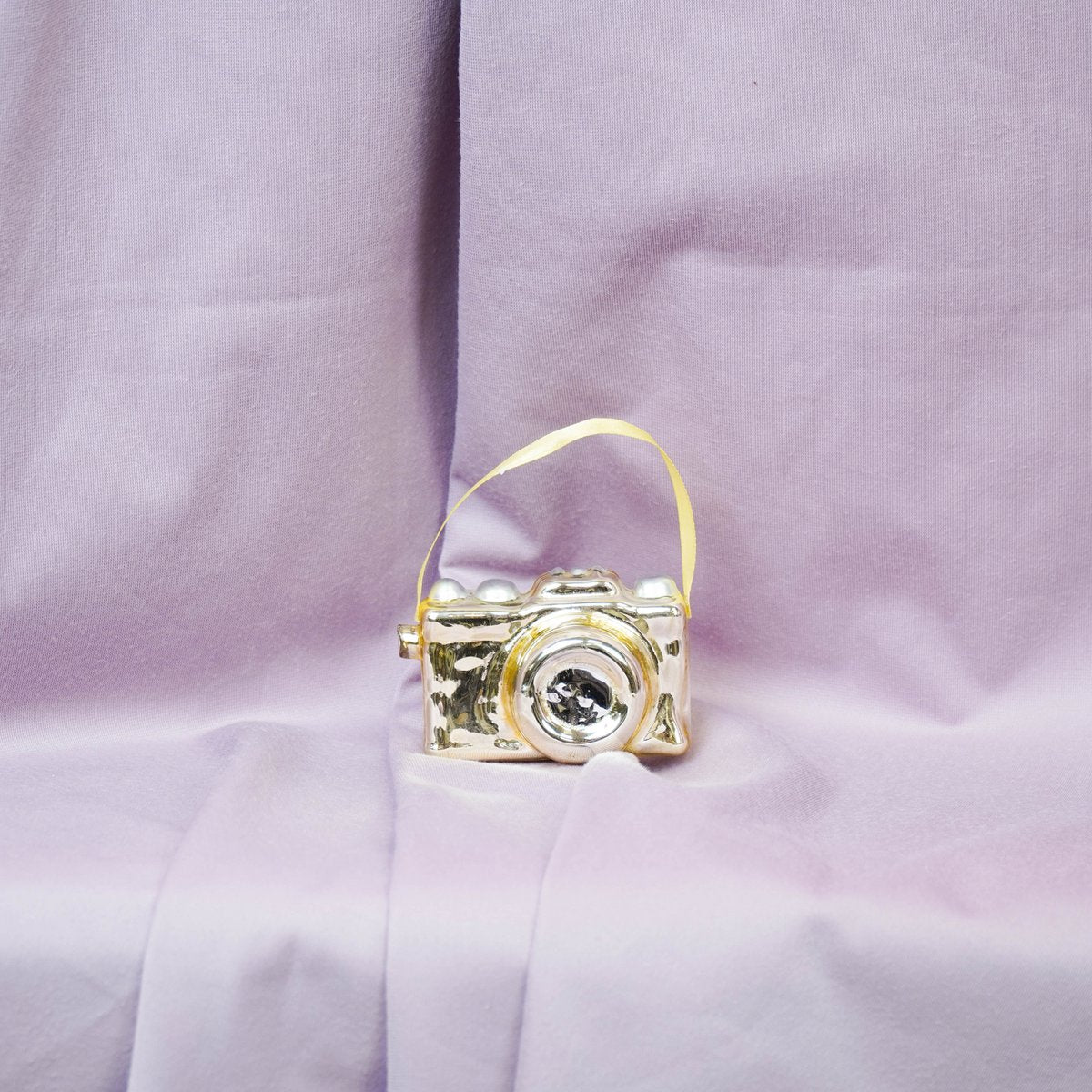 Kersthanger - Camera - Glas - Goud - 8x5x4cm