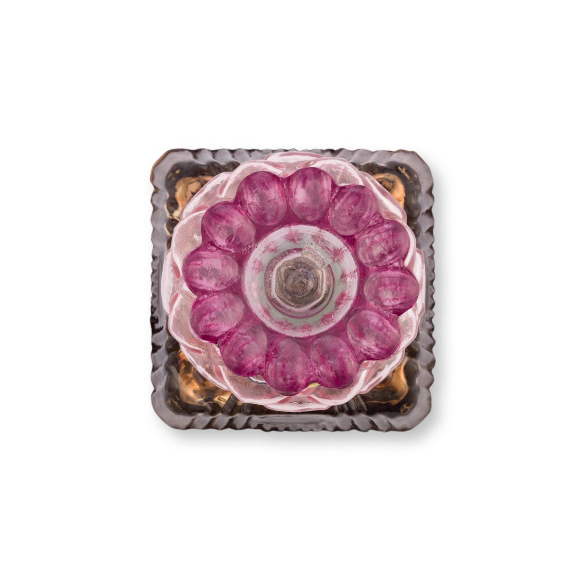 Kandelaar houder glas lila