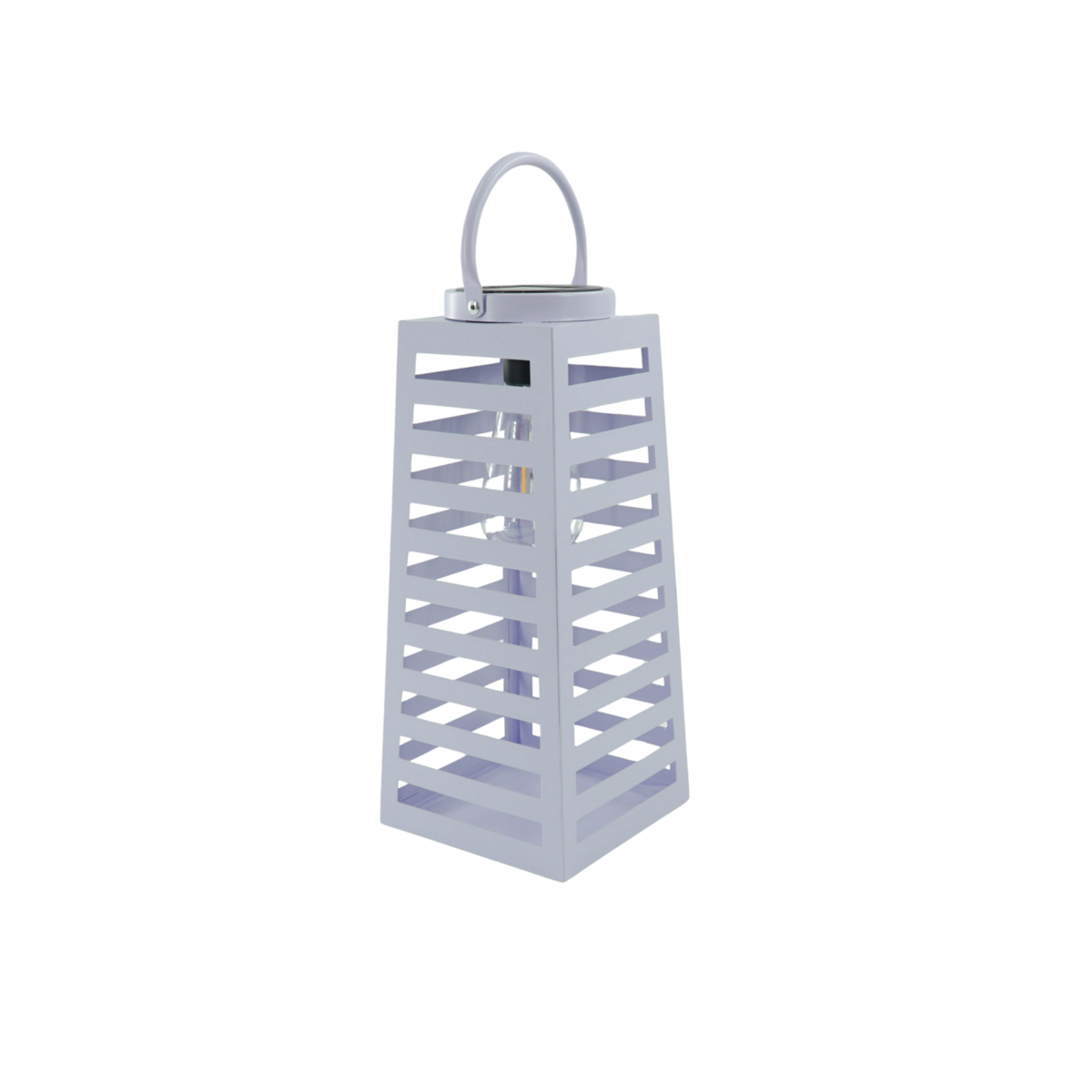 Lamp -lantaarn - Solar - Metaal - Lila - 14x32,5 cm