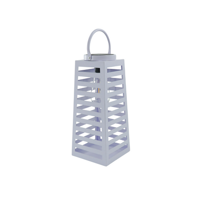 Lamp -lantaarn - Solar - Metaal - Lila - 14x32,5 cm