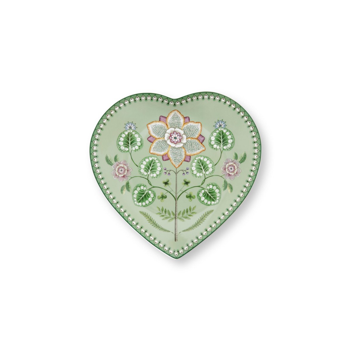 Set/2 Heart borden Lily&Lotus Light Groen