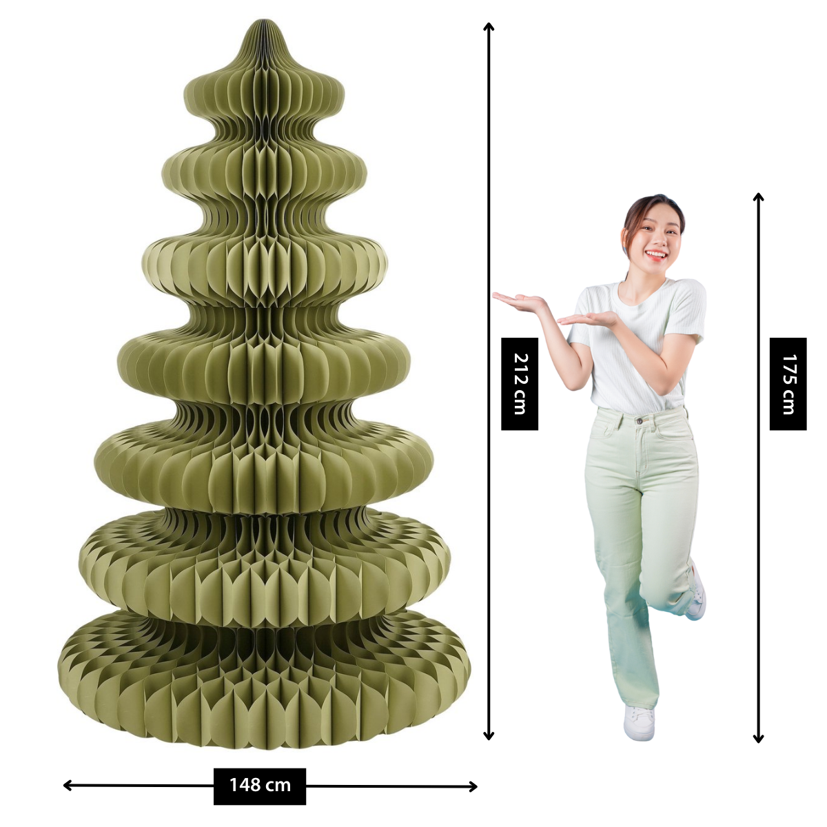 Decoratieve kerstboom  Groen