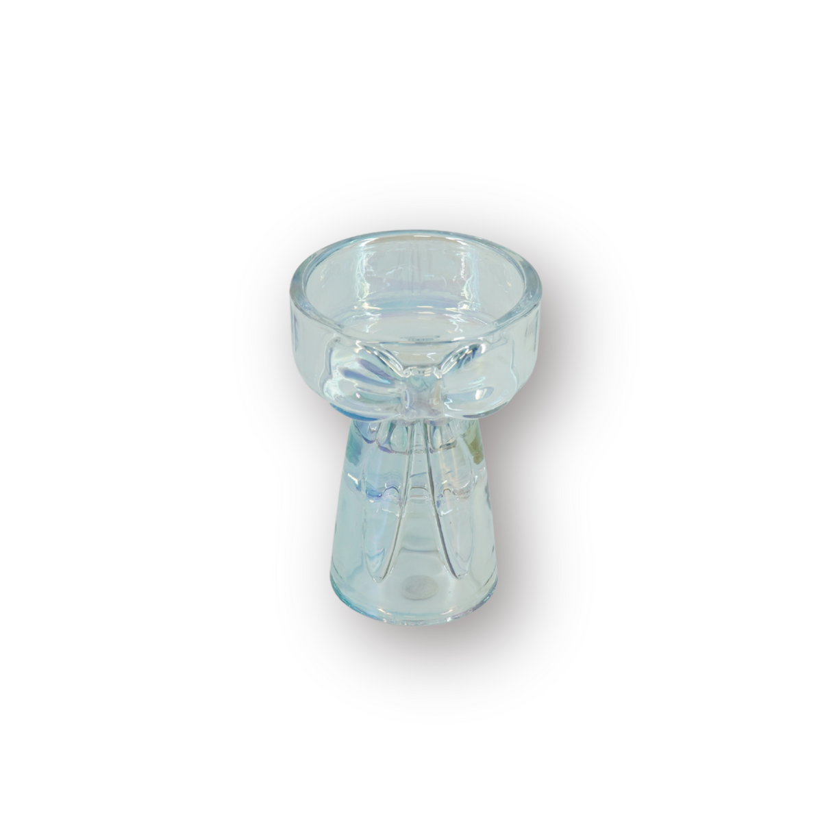 Kaars- en Theelichthouder Strik - Iriserend - 7,5x9,5cm