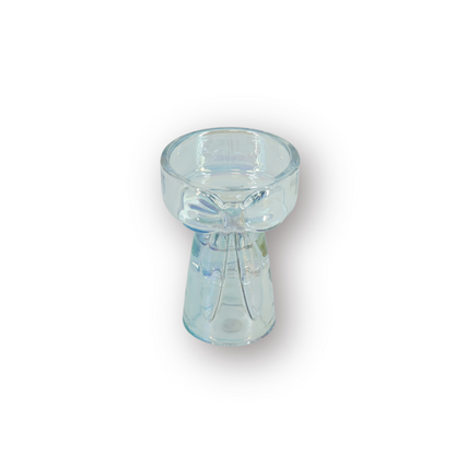 Kaars- en Theelichthouder Strik - Iriserend - 7,5x9,5cm