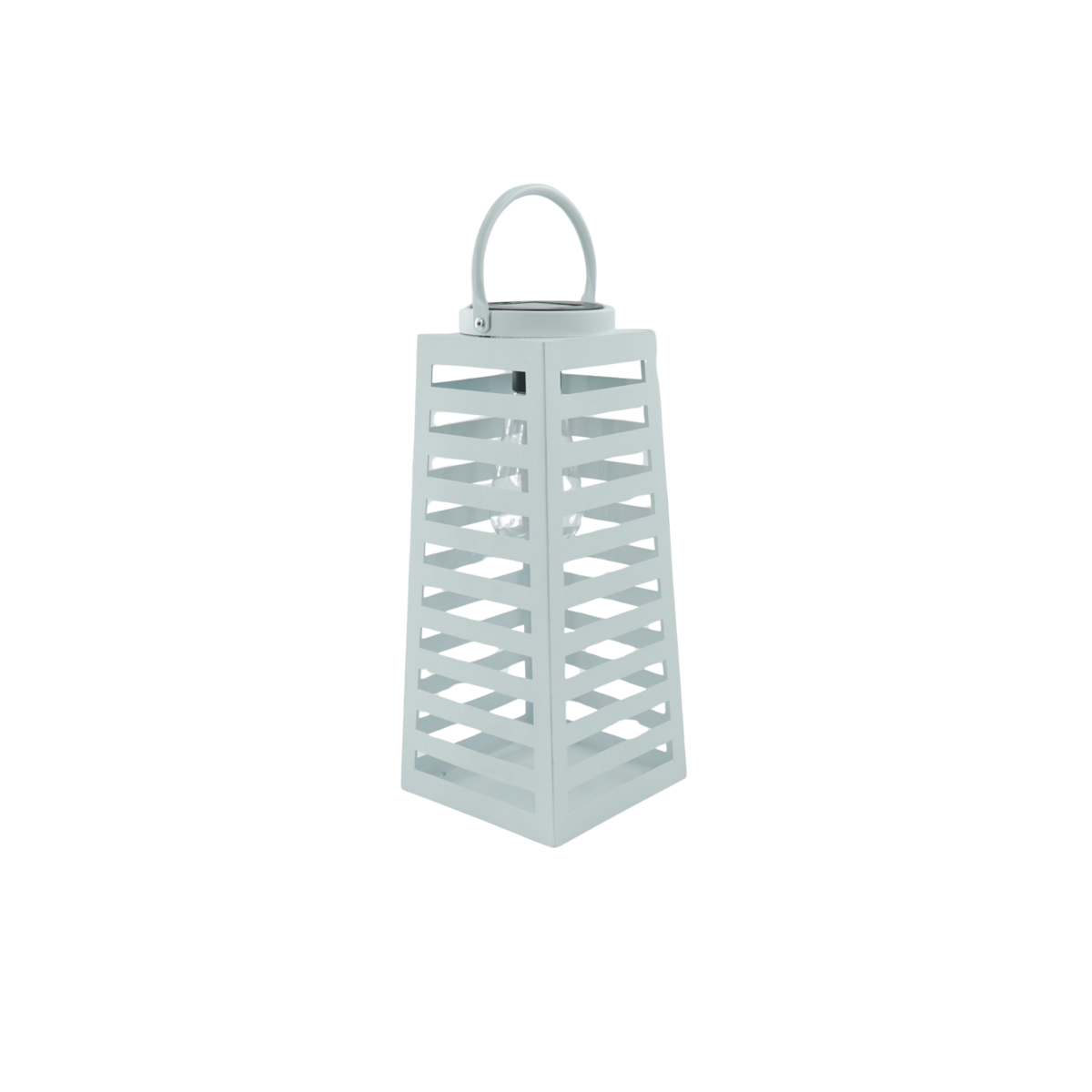 LAMP- LANTERN - ZONDAG - METAL - WIT - 14x32,5 cm
