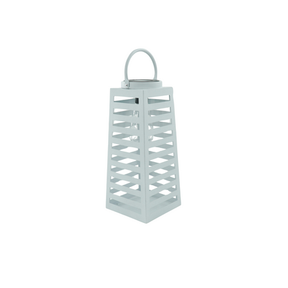LAMP- LANTERN - ZONDAG - METAL - WIT - 14x32,5 cm