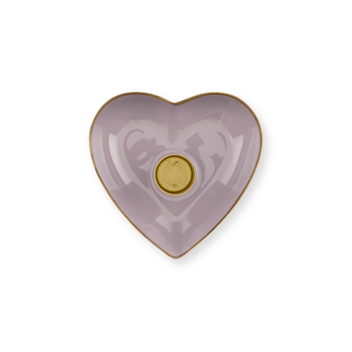 Set/2 kandelaar houder Metaal Heart Lila