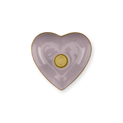Set/2 kandelaar houder Metaal Heart Lila