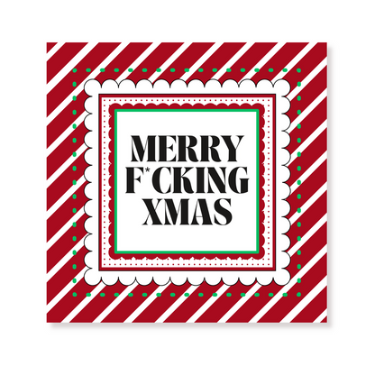 Papieren Servetten “Merry F*cking Xmas” – FSC – 3-laags – 33x33 cm