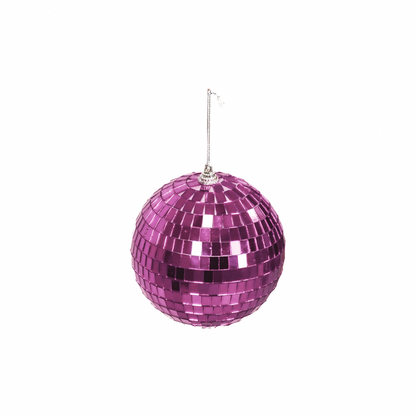 Kerstdecoratie - Kersthanger - Discobal - Foam - Roze - 10x10x10cm
