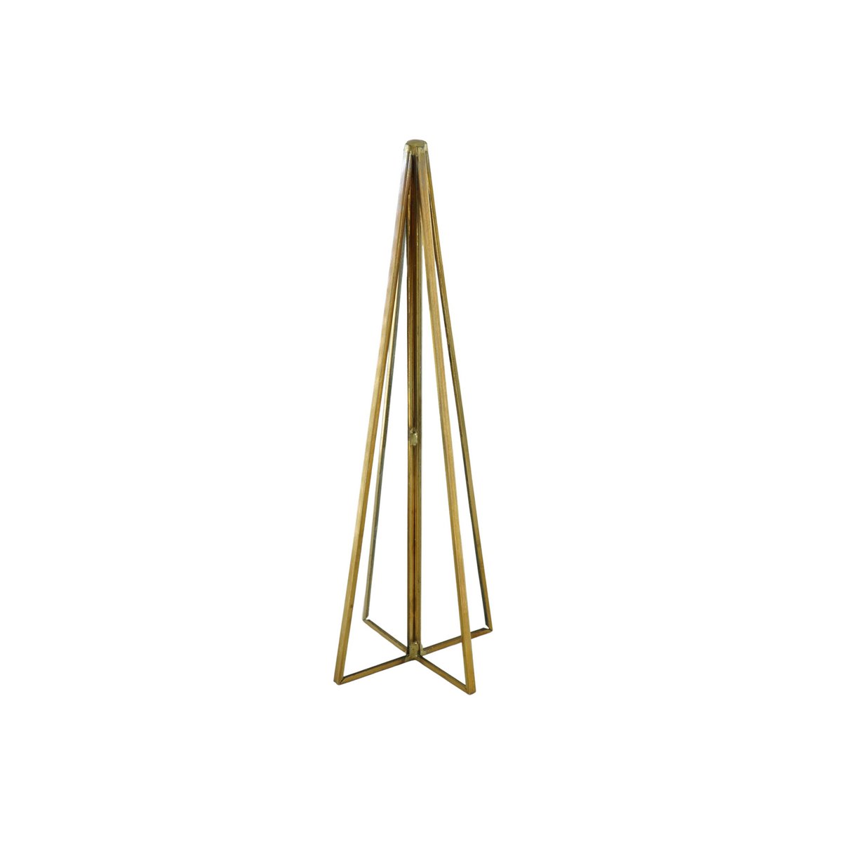 Kerstboom - Metaal/Glas - Goud - 5,5x20cm