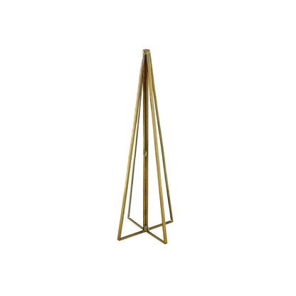 Kerstboom - Metaal/Glas - Goud - 5,5x20cm