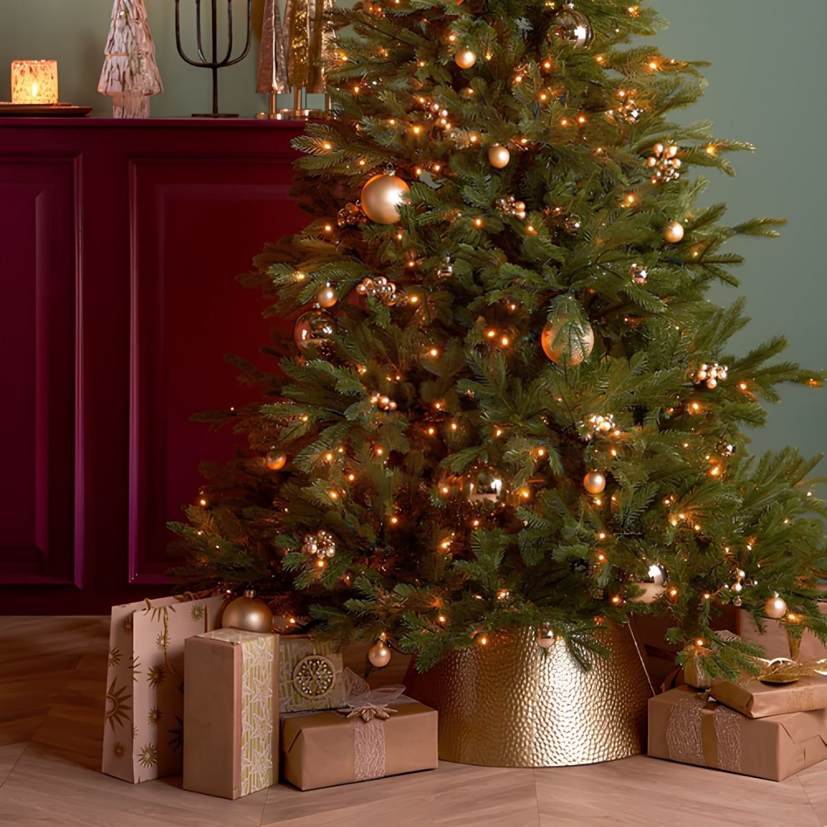 Kerstboomrok  Goud