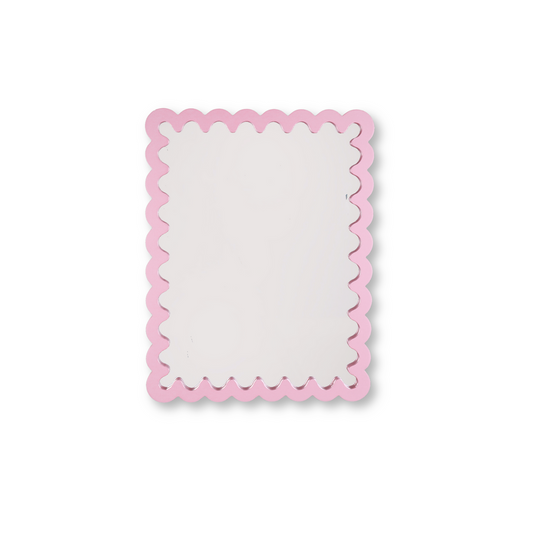 Spiegel - Wavey - Lichtroze - MDF - 24x33x1,5cm