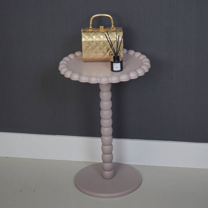 Bijzettafel - Rond - Taupe - MDF - 38X55cm