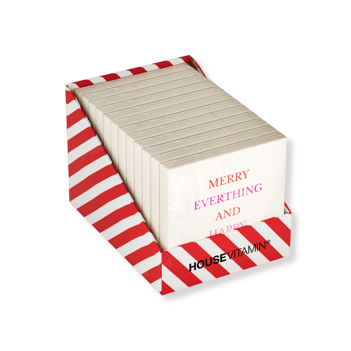 Papieren Servetten “Merry Always Happy” – FSC – 3-laags – 33x33 cm