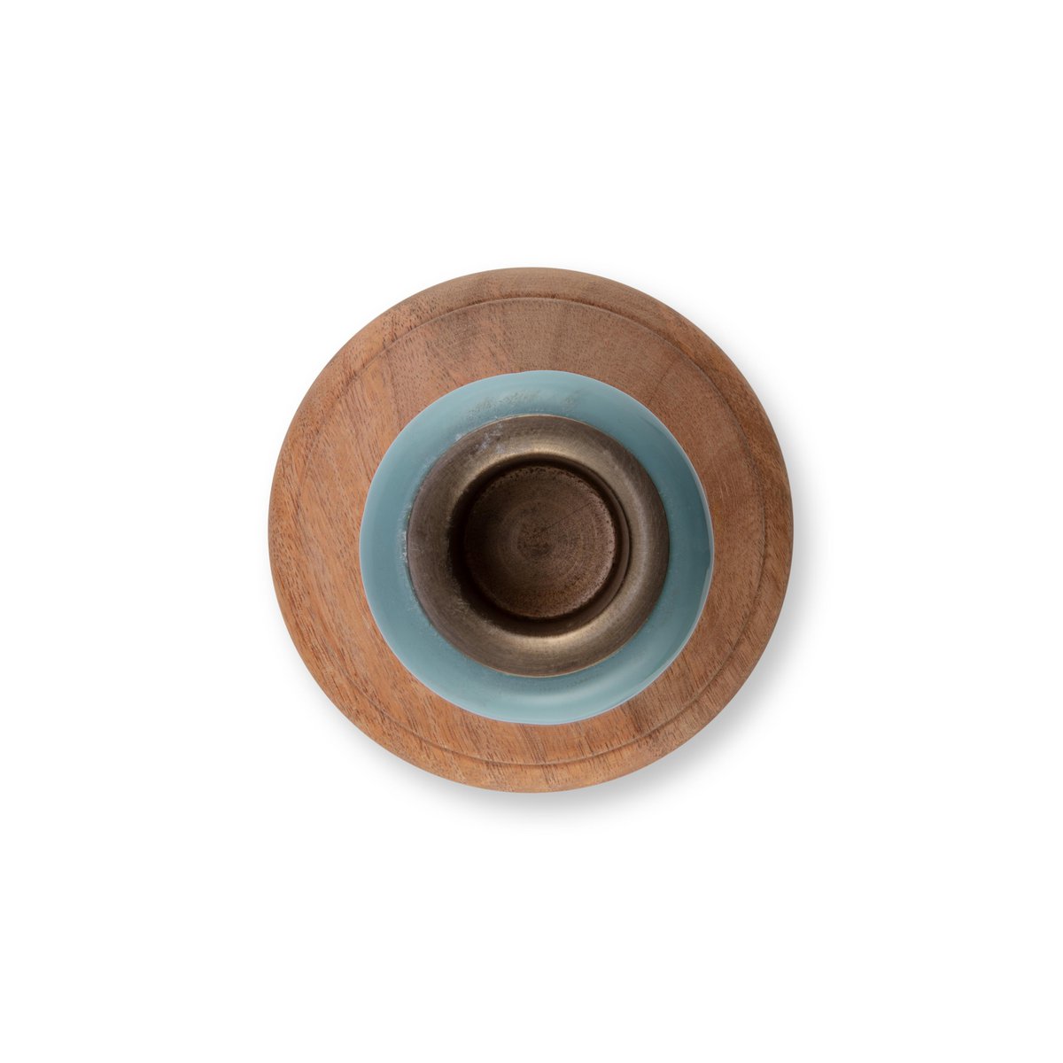 Kandelaar Wood Natural-Blue