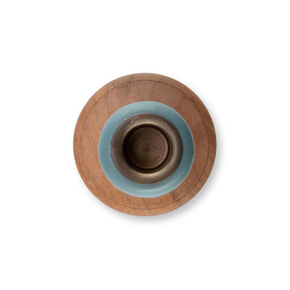 Kandelaar Wood Natural-Blue