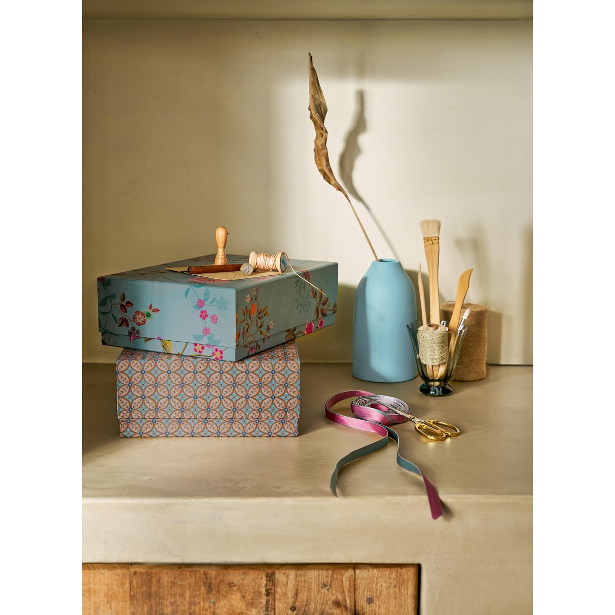 Vaas Keramiek mat blauw
