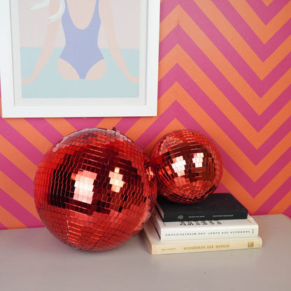 Kerstdecoratie - Kersthanger - Discobal - Schuim - Rood - 20x20x20cm
