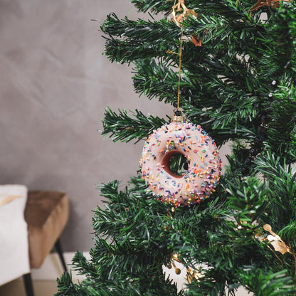 Kersthanger - Donut - Glas - 9,5x3,5cm