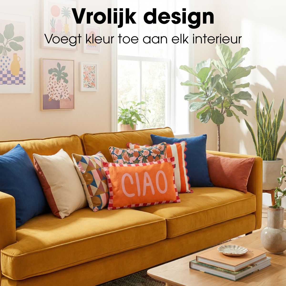 Sierkussen  Oranje