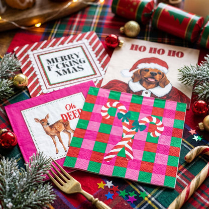 Papieren Servetten “Merry F*cking Xmas” – FSC – 3-laags – 33x33 cm