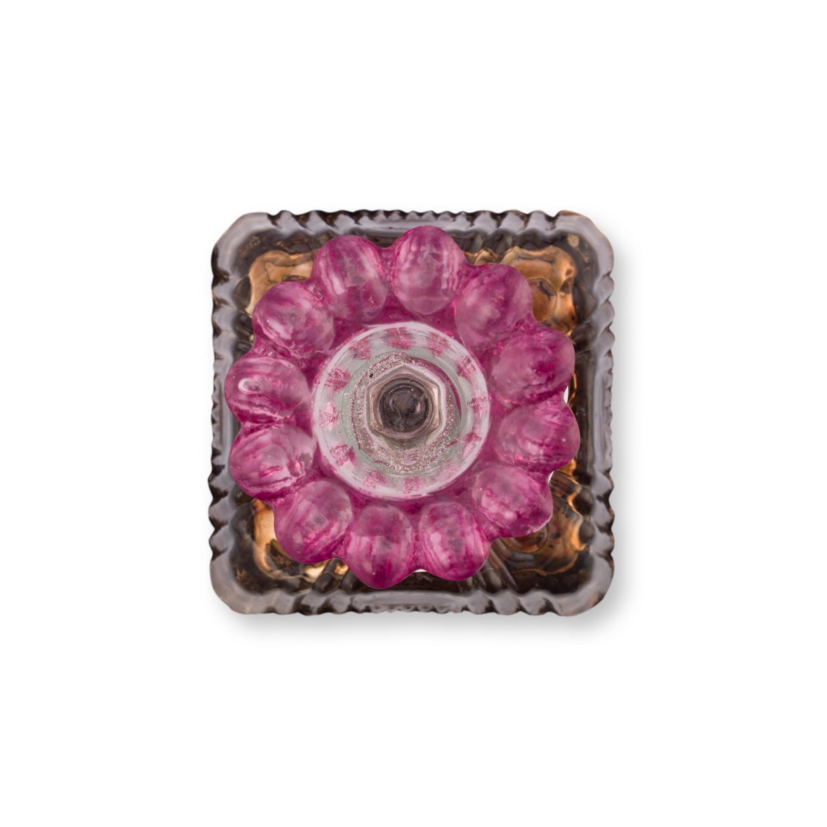 Kandelaar houder glas lila