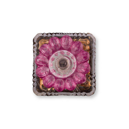 Kandelaar houder glas lila