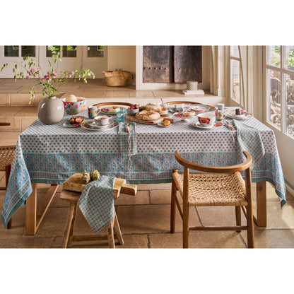 Tafelkleed  Blooming Tales Khaki-Blue