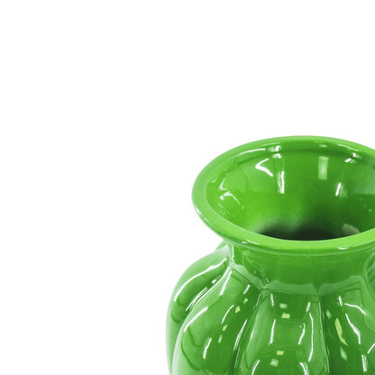 Flower Vase-geplooide vase-ceramic-groen- 16,5x16,5x29,5 cm
