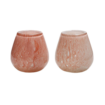 Waxinelichthouder - Tasman Elite XS pink Ø12,5 x H11,5 cm (set van 2 stuks)