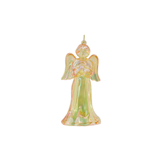 Ornament - Engel - Kunststof - Geel - 6x5,5x11 cm