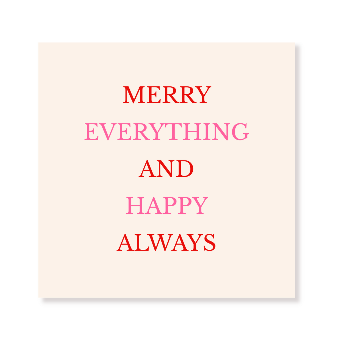 Papieren Servetten “Merry Always Happy” – FSC – 3-laags – 33x33 cm