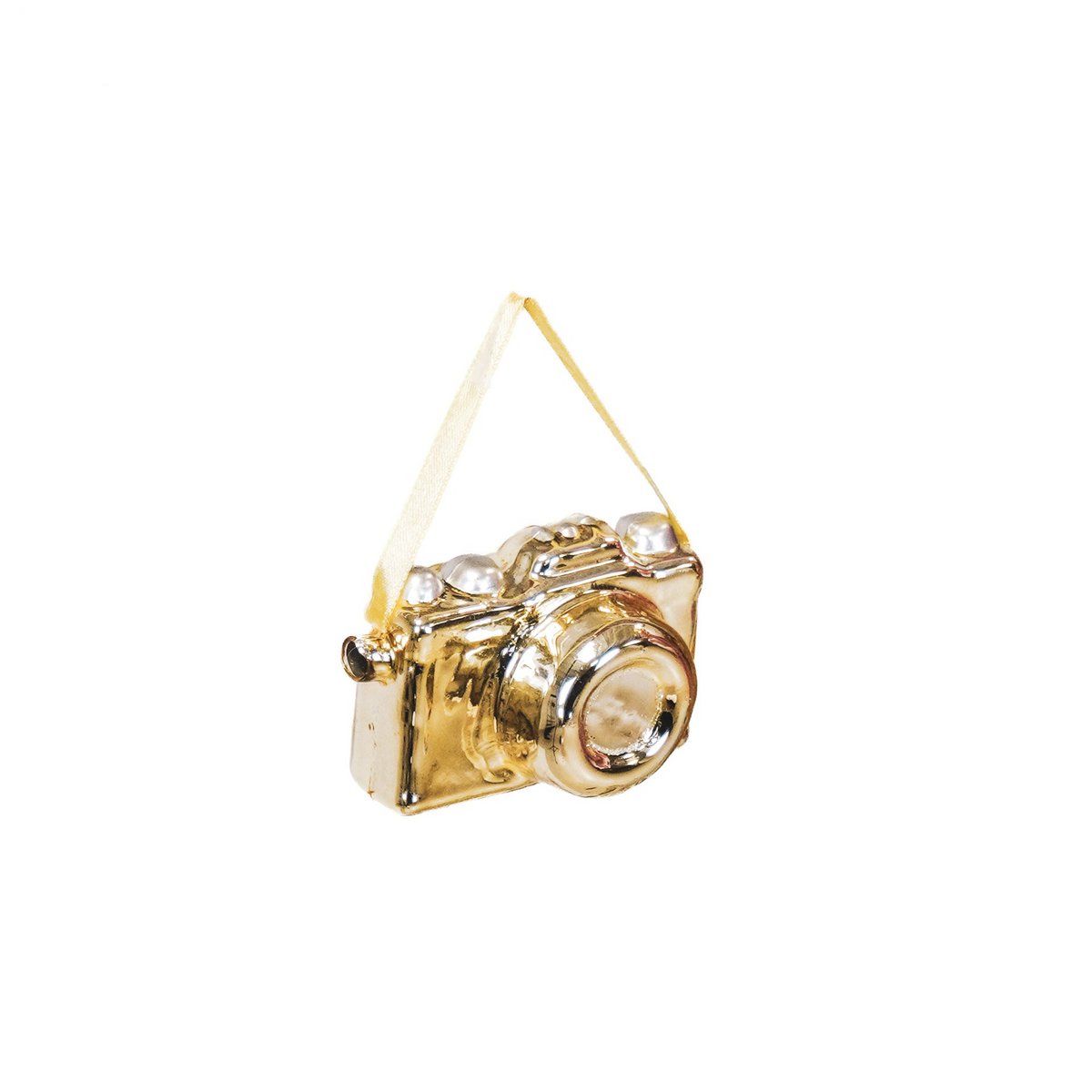 Kersthanger - Camera - Glas - Goud - 8x5x4cm