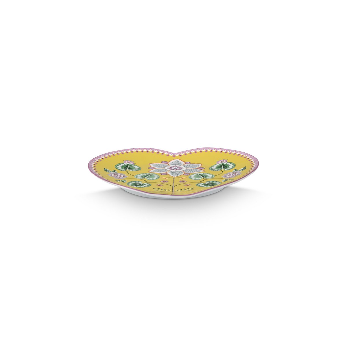Set/2 Hartvormige borden Lily&Lotus geel