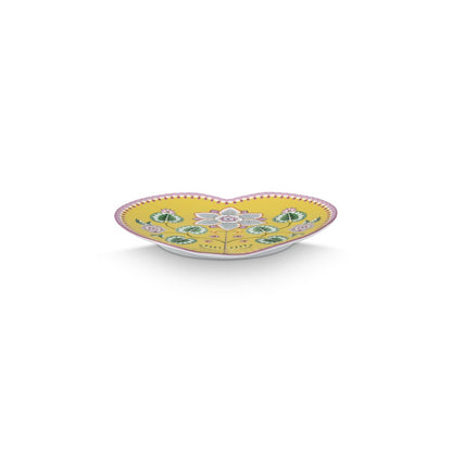 Set/2 Hartvormige borden Lily&Lotus geel