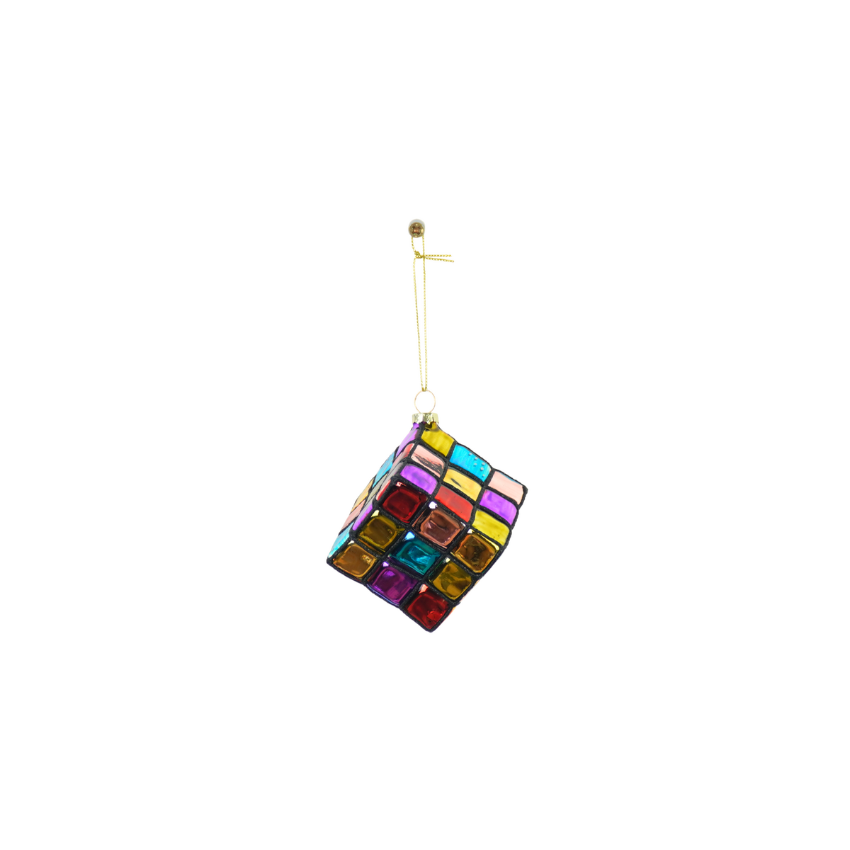 Kersthanger - Kubus - Meerkleurig - 5,5x5,5x5,5cm