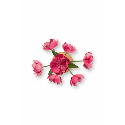 Deco Flower Metal Pink 36cm