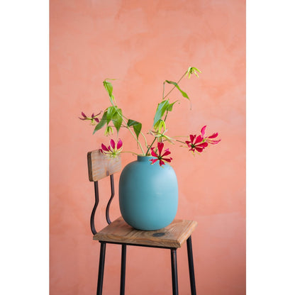 Vaas metaal mat light blauwe