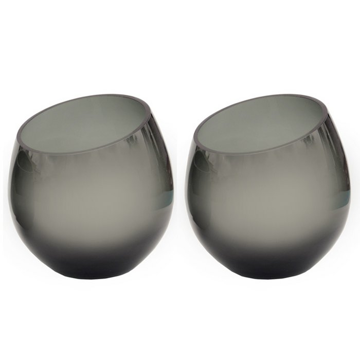 Waxinelichthouder - Moho grey (set van 2 stuks)
