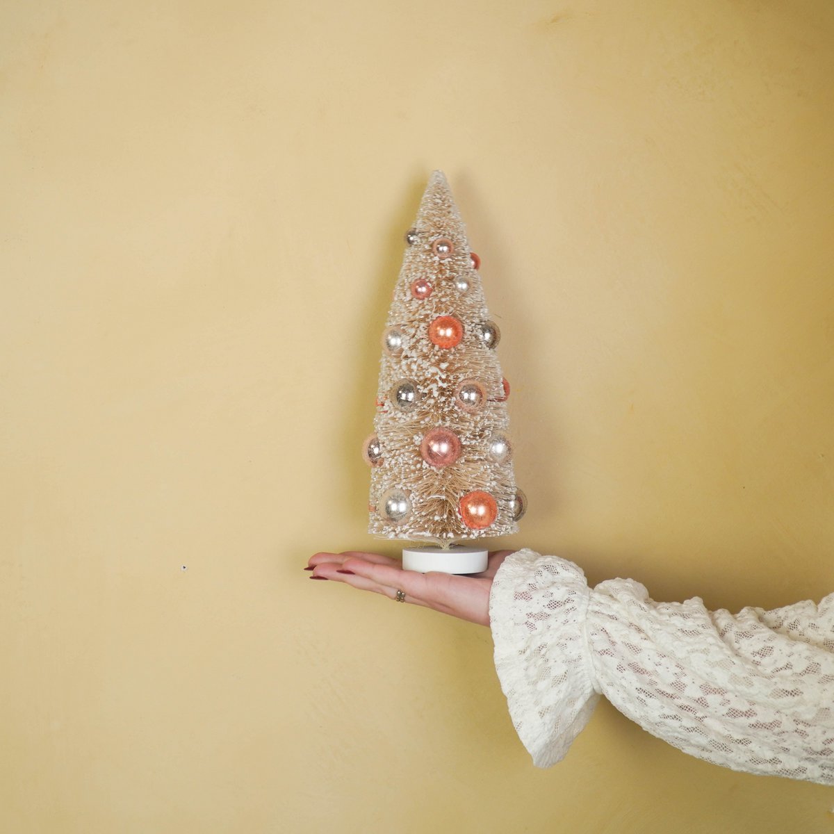 Kerstboom - Sisal/Plastic - Taupe -12x31cm