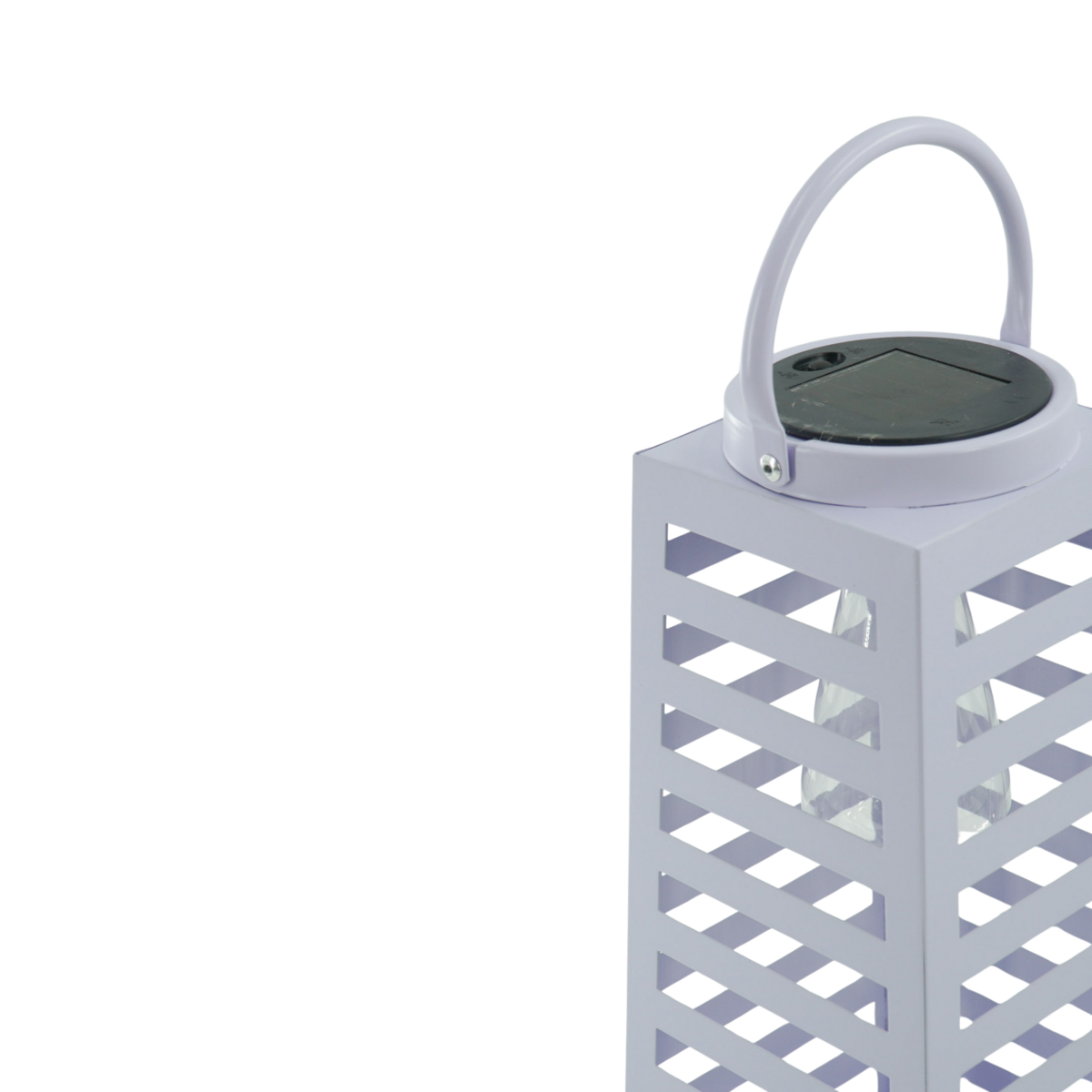 Lamp -lantaarn - Solar - Metaal - Lila - 14x32,5 cm