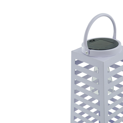 Lamp -lantaarn - Solar - Metaal - Lila - 14x32,5 cm