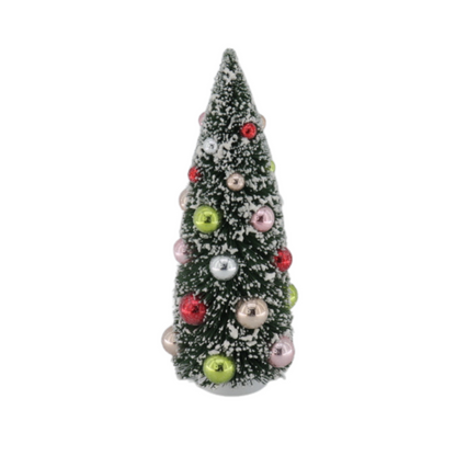 Kerstboom - Kunststof - Groen/Meerkleurig - 11x23 cm