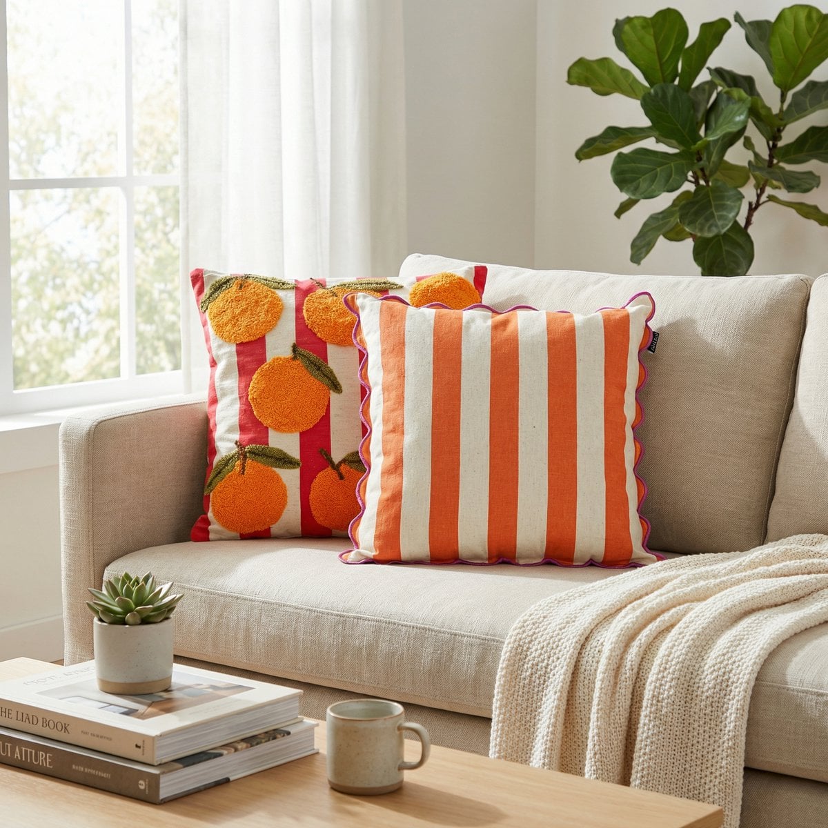 Sierkussen  Oranje