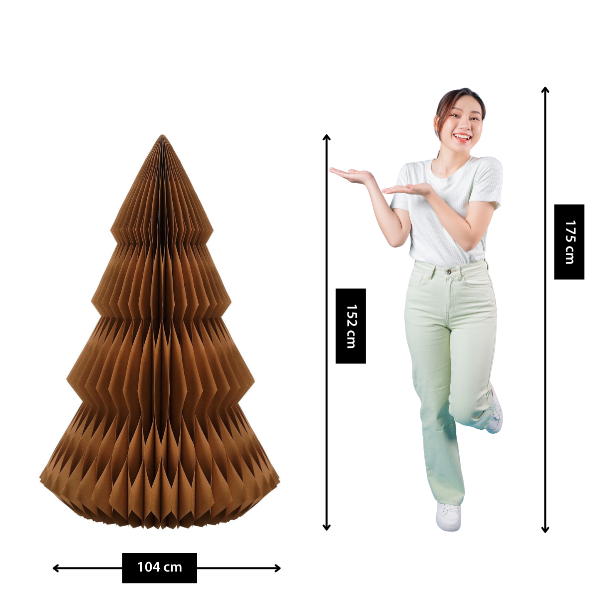 Decoratieve kerstboom  Bruin