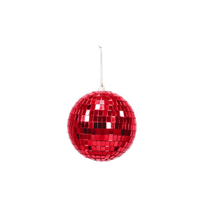 Kerstdecoratie - Kersthanger - Discobal - Schuim - Rood - 8x8x8cm