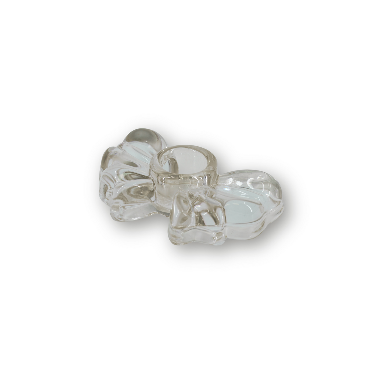 Kaarshouder Strik - Glas - Bruin - 9,5x6,5x2,5cm