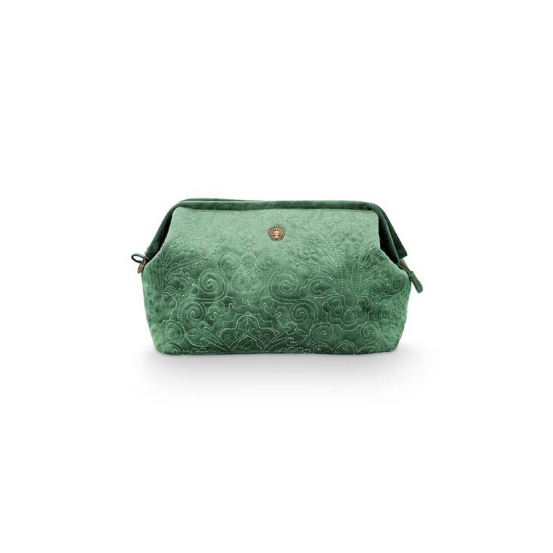 Cosmetic Purse Extra Large Velvet Quilted